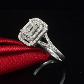 Bižuterijos Karšto Pardavimo Didelių tiktų Papuošalai 2c AAAAA cirkonis cz vestuvių juostoje žiedai moterims Balto Aukso Užpildytas Moterų Žiedas