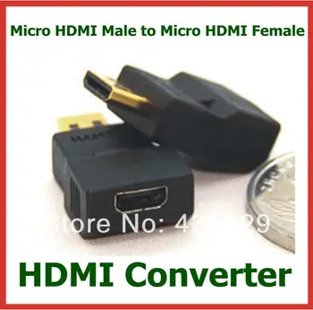 2vnt Auksą, Sidabrą, Micro HDMI Male Micro HDMI Female HDMI Konverteris Adapteris Jungties Extender HD TV Aukštos Kokybės