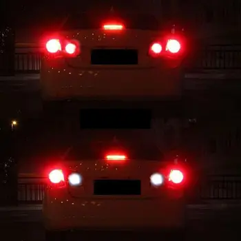 2vnt 31-SMD Balta/Raudona Dual-Spalva 7440 T20 992A LED Lemputės Pakeitimas Automobilių Atsarginės Atvirkštinio Žibintai ir Galiniai Rūko žibintai Perskaičiavimo