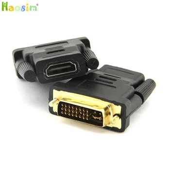 10pcs/lot DVI 24+5 Male to HDMI Female Converter HDMI to DVI adapter Support 1080P for HDTV LCD