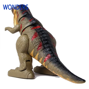 Modelis žaislas tyrannosaurs rex elektros gyvūnų baterijomis, flash akių Surinkti vaikų vaikai dinozaurų su mažmeninės pakuotės