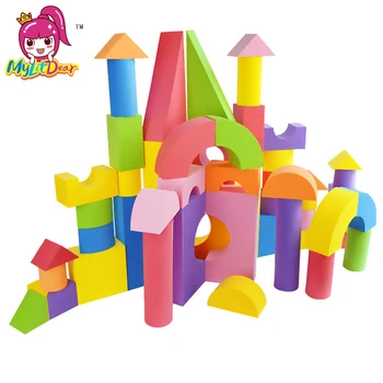 MylitDear EVA Saugų Vaikų Kūrimo Bloką Putų Statybos Minkštas Plytų Žaislas, Vaikas Zip Atveju 42 vnt Vaikai Žvalgybos Naudotis