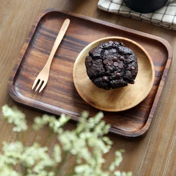Japonija Stiliaus black walnut mediniai tarnauja strays namuose, saugojimo padėklai, arbata, vaisių desertas pyragas maisto dėklas aukštos kokybės medienos organiztion