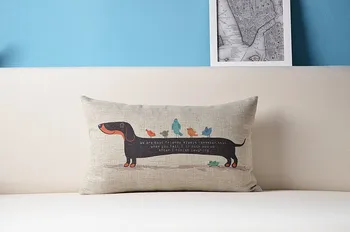 Šuo pagalvę padengti, mielas animacinių filmų gyvūnų Takso Šunys ir Paukščiai, juosmens pagalvės užvalkalą užvalkalas didmeninės