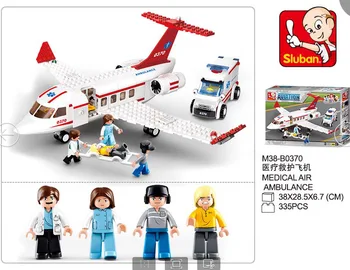 S Modelis Suderinamas su Lego B0370 335pcs Orlaivių Medicinos Oro Modelių Kūrimo Rinkiniai Blokai Žaislai Hobis, Pomėgiai Berniukų, Mergaičių
