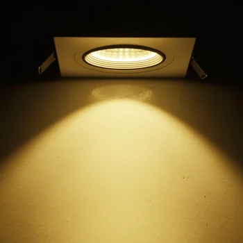 J&W 6pcs/daug Pritemdomi Anti-glare COB LED Kvadratinių lubų lempa Šiltas/Šiltai Balta (AC 85~265V)