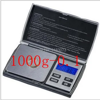 1KG 0.1 Mini Notepad Formos Virtuvė Masto Nešiojamas Skaitmeninis LCD Papuošalai Svarstyklės Lab Deimantas, Perlas Balansas Svoris Tikslumo 1000g