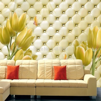 Beibehang tulip gėlių, Tv foną, sienos popieriaus 3d tapetai, freskos Pritaikyti freskomis papel de parede foto tapetai, freskos rollu