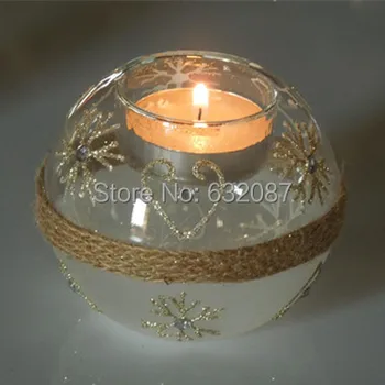 Skersmuo = 8cm Stiklo, Žvakių Laikiklis Vertus, Tapybos Amatų Stiklo, Žvakių Laikiklis Vestuvių Dekoravimo Kalėdų Dieną Apdaila