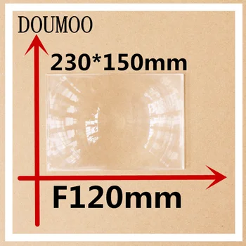 230*150 mm Optinis PMMA Plastiko linijinis Fresnel Objektyvo židinio ilgis 120 mm Frenelio Lęšio, Didinamojo stiklo Plokštumos Saulės Energijos Koncentratorius