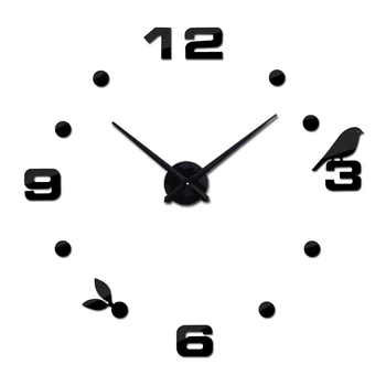 Naujas watch laikrodis, laikrodžiai, namų puošybai klok akrilo miroir didelių sienų lipdukai pardavimo Kvarco Šiuolaikinės Metalo