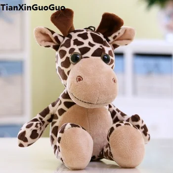 Naujų stilių, apie 28cm gražių animacinių filmų žirafa, pliušinis žaislas, minkšti lėlės gimtadienio dovana s0946