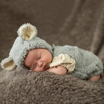 Newborn Boys Girl Baby Cute Bear Ears Photography Props Costume Infant Unisex Baby fotografie Accessoires Photo Shoot Props