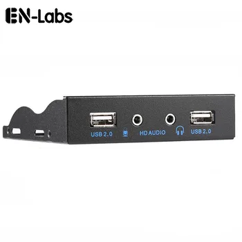 Lt-Labs 2 Port USB 2.0 USB 3.0 Hub PC 3.5 Priekinio Skydelio Audio jungtis, Mikrofono Laikiklis, Adapteris, skirtas Desktop 3.5 Colio Floppy Bay