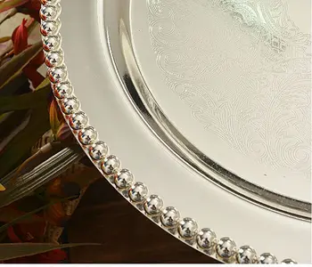 Skersmuo 27cm apskritas sidabro spalvos metalo tortas stovi Desertas plokštės tortas disply visos tortas dekoravimo įrankiai, virtuvės reikmenys SG013