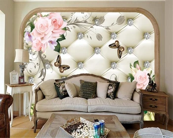 Beibehang 3d tapetai Europos žydi turtingas minkštas krepšys fono sienos kambarį, miegamąjį, TV foną, freskos papel de parede