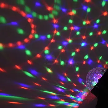 Mini RGB LED Kristalų Magija Kamuolys Etapo Poveikį, Apšvietimo Lempos Lemputė Įjungta Garso Projektorius Šalies Disco Club DJ Šviesos Šou Lumiere