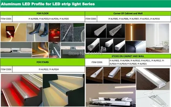 Nemokamas Pristatymas Individualų Aliuminis LED Profilis juostelės šviesos/aliuminio ekstruzijos už embedded sienos, lubų montavimas apdaila