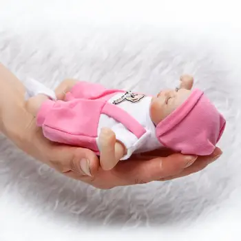 8 colių Mini Palmių vaikelis gyvas Lėlės Kūdikių dvyniai mielas 20 cm Silikono Vinilo boneca atgimsta Lėlės, žaislai mergaitėms Brinquedos