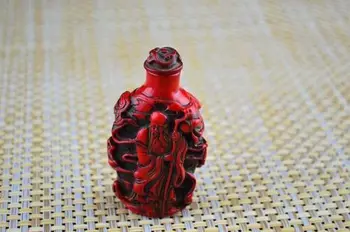 2PSC Meistras Kinijos skulptūros imitacija, raudonos, koralų dervos uosti buteliai