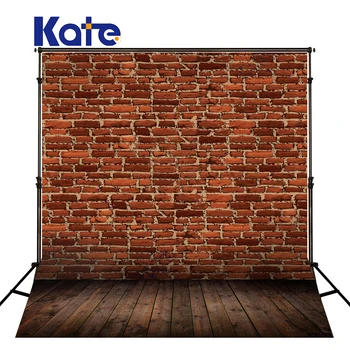 Kate 5X7FT Retro Plytų Sienos, Tapetai fotostudija medinių Grindų Vaikams Fotografijos Fone Mikropluošto Nuotrauka Fone