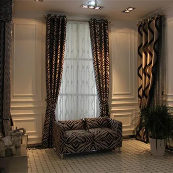 Dryžuotas zebras pinto Dizaino Juodos Užuolaidos Luxury Villa; penkta villadom Viešbutis Užuolaidų, Užuolaidos Labiausiai Prabangus Dizainas Geriausias