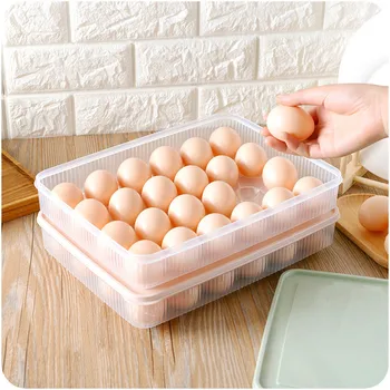 24 Tinklelis Kiaušinių Laikymo Dėžutė Maisto Konteineryje Organizatorius Patogus Saugojimo Dėžės, Patvarus Daugiafunkcinis Crisper Virtuvės Produktai