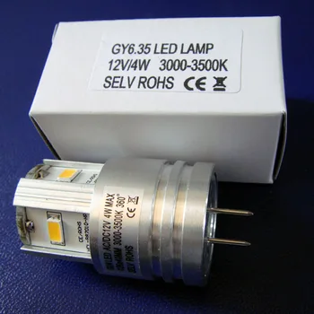 Aukštos kokybės led GY6.35 lemputes,12v 4w didelės galios 5630 SMD G6.35 led žibintai,GU6.35, led lemputes, 4w 12v GY6 led nemokamas pristatymas 8pcs/daug