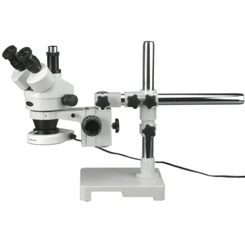 Trinokulinis Zoom Stereo Mikroskopas--AmScope Prekių 7X-45X Trinokulinis Zoom Stereo Mikroskopas su Boom Stendas su 80 LED Šviesos