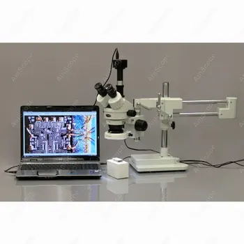 Zoom Stereo Mikroskopas--AmScope Prekių 3,5 X-90X Pramonės Kontrolės Trinokulinis Zoom Stereo Mikroskopas w/ 80 LED Šviesos