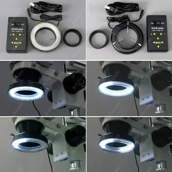 Zoom Stereo Mikroskopas--AmScope Prekių 3,5 X-90X Zoom Stereo Mikroskopas w, 4-Zona, 144-LED Light + 10MP Skaitmeninis USB Kameros
