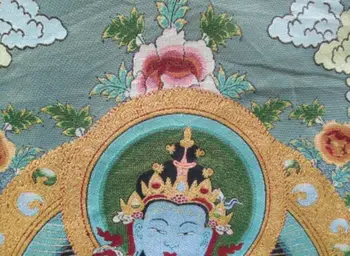 Aukso šilko siuvinėjimo thangka Tibete ir Nepale egzorcizmo taikos ir gerovės