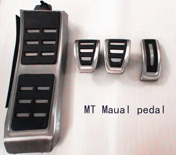 Metalo anti-slydimo automobilių dujų pedalas Stabdžių trinkelės pėdos poilsio padengti akceleratoriaus Audi A4 A5 A6(13+) A7 Q5 MT Maual