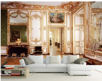 3d pritaikyti tapetai Europos stiliaus rūmus grąžinantys vietos plėtros freskos gyvenimo stiliaus tapetų Namų Puošybai