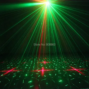 Mini RGB 300Mw Lazerio 24 Modelius Projektorius Žalia Pilnas Žvaigždžių Raudona Žalia Mėlyna Klubas Šalies Baras DJ Disco Kalėdos Apšvietimas Scenos Šviesos T69