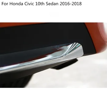 Automobilių kėbulo dangtelis apsaugos Bamperis ABS Chrome apdaila galinio nugaros uodega apačioje gaubtai pedalo Honda civic sedanas 10 2016 2017 2018