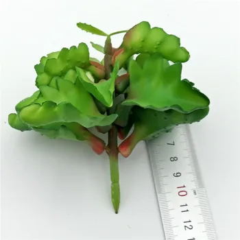11cm PVC 4pcs Dirbtiniai Augalai, Sultingos Padirbtų Augalų, Gėlių Bonsai Vestuvių Namų Dekoro Žalia