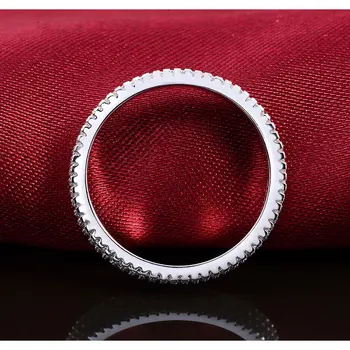 Moonso 925 Sterlingas Sidabro Juosta amžinybės Žiedas, Vestuvių Dalyvavimas prabangus žiedas pirštu didmeninės Juvelyrikos R721S