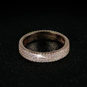 Moonso 925 Sterlingas Sidabro Juosta amžinybės Žiedas, Vestuvių Dalyvavimas prabangus žiedas pirštu didmeninės Juvelyrikos R721S
