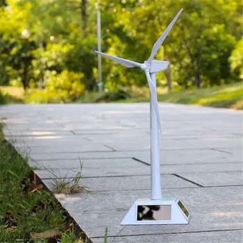 LCLL-Plastikiniai Modelis-Saulės energija Varomas vėjo malūnas Vėjo Turbinų Darbalaukio Dekoro Mokslo Žaislas Naujas