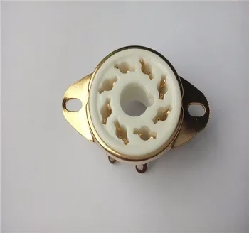 5vnt keramikos vamzdžio laikiklį GZC8-Y-6-G aukso padengtą 8 pin lizdo KT88 6550 EL34 6CA7 stiprintuvas