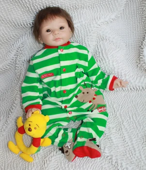 22 Colių Atgimsta Kūdikių Naujagimių Baby Doll Realus ir Gyvas Atgimę Žaislai Vaikams Kalėdų Dieną Dovaną Mergina Brinquedos