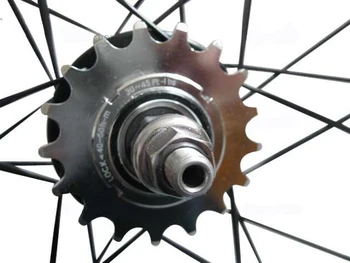 Aukštos klasės Fixie dviračių dalys anglies kelio dviračių ratų 25mm plotis 50mm gylis apskritai visas anglies vienas greitis dviračiu aširačiai