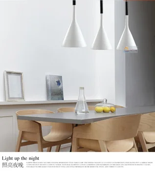 Nemokamas pristatymas Virtuvės vieno aliuminio pakabukas žiburiai Šiaurės Paprastas Baras lempos loft pramonės šviesos valgomasis patalpų apšvietimas
