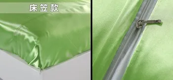 7pcs Geltona žalia šilko patalynės rinkinys satin lakštai Cal karalius ir karalienė visiškai twin dydžio antklodė antklode padengti įrengtas lova maišelį lovatiesės