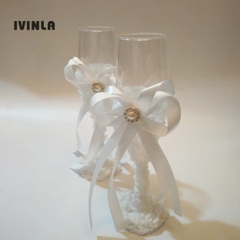 Karšto pardavimo Vestuvių taure Šampano skrudinimas akinius andcake peilis nustatyti Kaimiškas vestuvių puošimas vestuvių nori