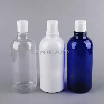 Nemokamas Pristatymas 500ML Tuščias Paspauskite Bžūp buteliai Aišku, PET šampūno buteliuko, Mėlyna,Balta Mėginio buteliukas Kosmetikos pakavimo talpyklos