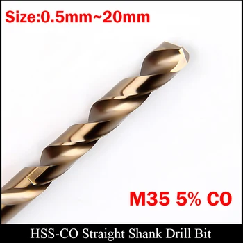 6.1 mm 6,2 mm 6,3 mm 6.4 mm, 6,5 mm, Nerūdijančio Plieno, greitapjovio Plieno HSS Cobalt CO HSS-CO Visiškai Žemės Tiesiu Kotu Twist Drill Bit