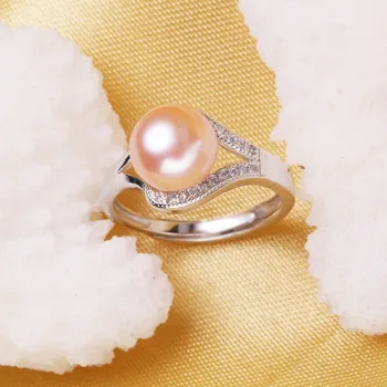 WATTENS Mados perlų papuošalai, aksesuarai, Natūralių Gėlavandenių perlų žiedas moterims, dovana, 925 sterlingas sidabro žiedas, vestuviniai žiedai