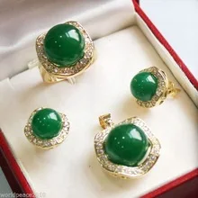 Vėjo Nuostabus žodis perlas Juvelyrikos žalias perlas pakabukas karoliai, auskarai, žiedas nustatyti AAA moterų papuošalai, sidabro